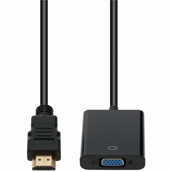 AddOn HDMI 1.3 Male to VGA Female Black Adapter Which Includes 3.5mm Audio and Micro USB Ports For Resolution Up to 1920x1200 (WUXGA) - 100% compatible and guaranteed to work