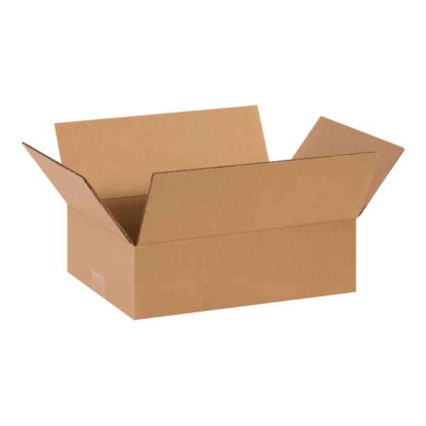 Partners Brand Flat Corrugated Boxes, 14in x 10in x 4in, Kraft, Pack Of 25