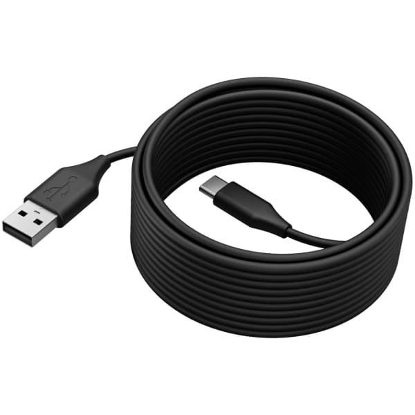 Jabra PanaCast 50 USB Cable - 16.40 ft USB/USB-C Data Transfer Cable for Video Conferencing System - First End: 1 x USB 2.0 Type A - Male - Second End: 1 x USB 2.0 Type C - Male - Black