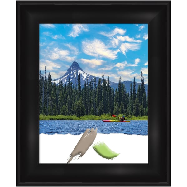 Amanti Art Grand Black Picture Frame, 15in x 18in, Matted For 11in x 14in
