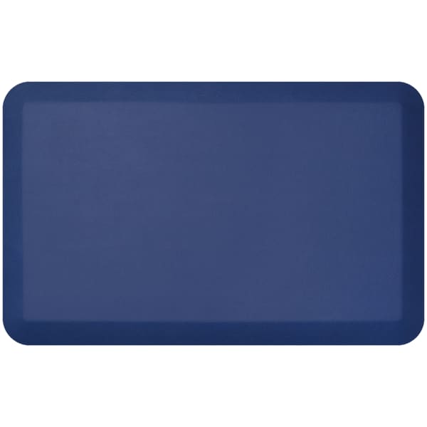 GelPro NewLife Designer Comfort Leather Grain Anti-Fatigue Floor Mat, 20in x 32in, Navy