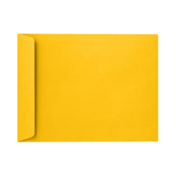 LUX Open-End Envelopes, 6in x 9in, Peel & Press Closure, Sunflower Yellow, Pack Of 250