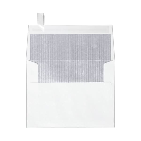 LUX Invitation Envelopes, A2, Peel & Press Closure, Silver/White, Pack Of 250