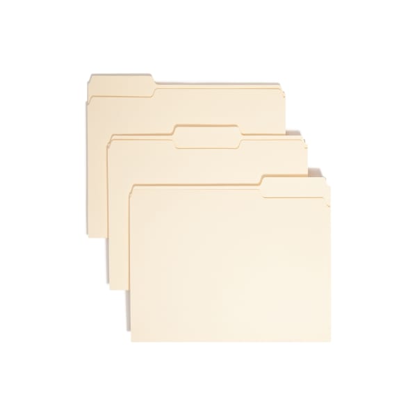 Smead File Folders, Letter Size, 1/3 Cut, Manila, Pack Of 100 (10330)