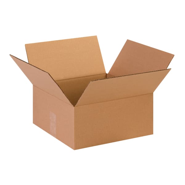 Partners Brand Flat Corrugated Boxes, 13in x 13in x 6in, Kraft, Pack Of 25