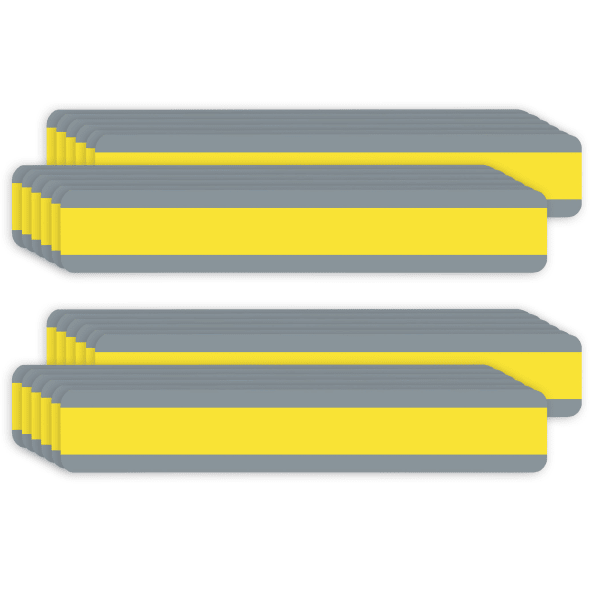 Ashley Productions Double Wide Reading Guide Sentence Strips, 1-1/4in x 7-1/4in, Yellow, 12 Strips Per Pack, Bundle Of 2 Packs