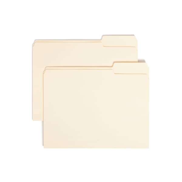 Smead Selected Tab Position Manila File Folders, Letter Size, 1/3 Cut, Position 3, Pack Of 100