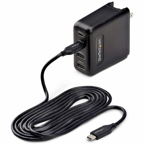 StarTech.com 100W USB-C Wall Charger, 2x USB-C, 2x USB-A, 6ft