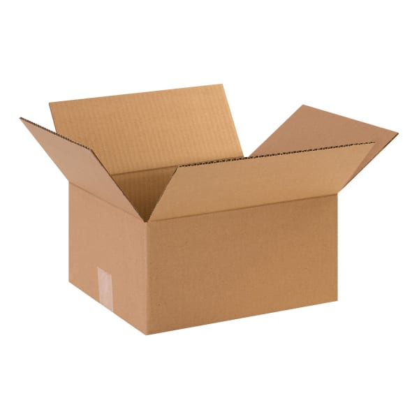 Partners Brand Corrugated Boxes, 12in x 10in x 6in, Kraft, Pack Of 25