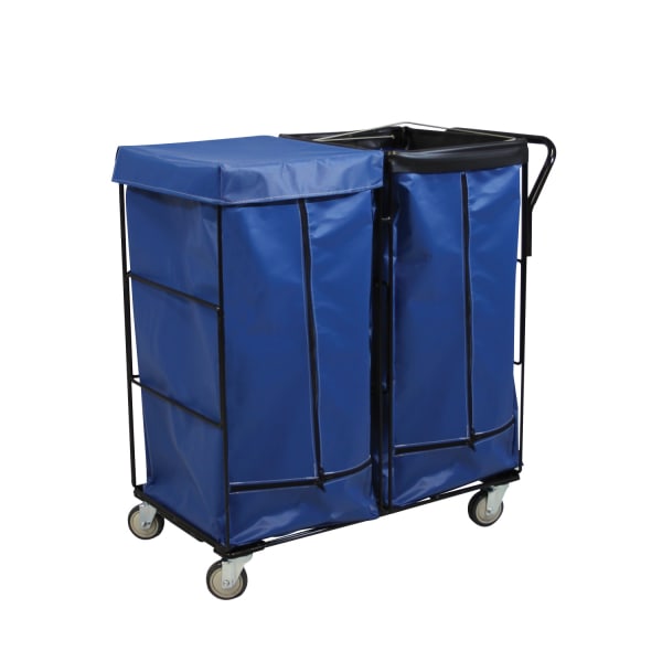 Royal Basket Trucks 2-Compartment Cart, 42inH x 21inW x 36inD, Blue