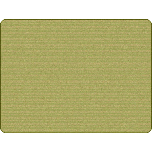Carpets for Kids KIDSoft Subtle Stripes Solid Tonal Rug, 6ftx9ft, Green/Tan