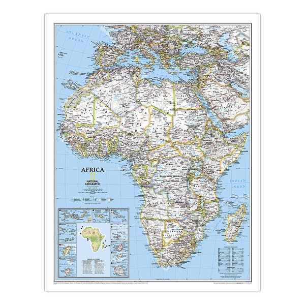 National Geographic Africa Classic Map, Laminated, 24in x 30.75in