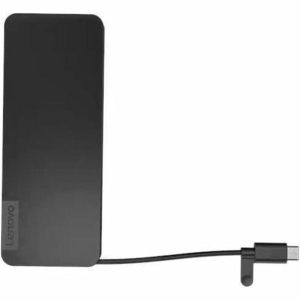 Lenovo USB-C Slim Travel Dock - for Notebook/Monitor - Charging Capability - Memory Card Reader - SD - USB Type C - 1 Displays Supported - 4K @ 60Hz - 3840 x 2160 - 5 x USB Ports - 2 x USB Type-A Ports - USB Type-A - 3 x USB Type-C Ports