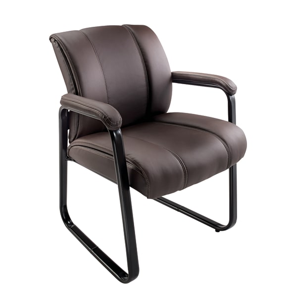 Realspace Bellanca Guest Chair, Brown/Black, BIFMA Compliant