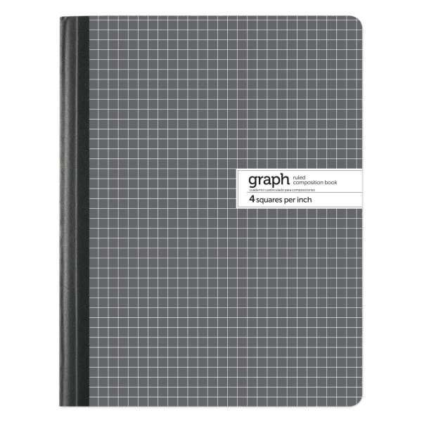 Office Depot Brand Composition Book, 7-1/2in x 9-3/4in, Quad Ruled, 100 Sheets