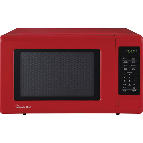 Magic Chef 900-Watt Digital-Touch Countertop Microwave, 0.9 Cu. Ft., Red