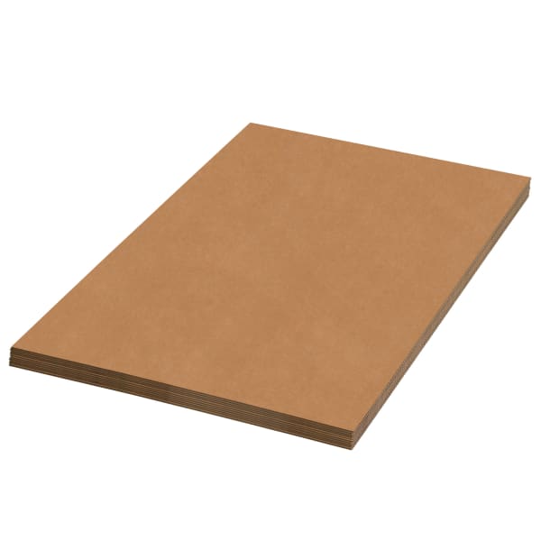 Partners Brand Corrugated Sheets, 24in x 16in, Kraft, Pack Of 50
