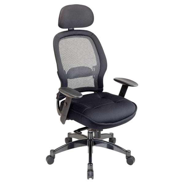 Office Star Professional Deluxe Matrex Mesh Chair, 55inH x 27inW x 27inD, Black/Gunmetal