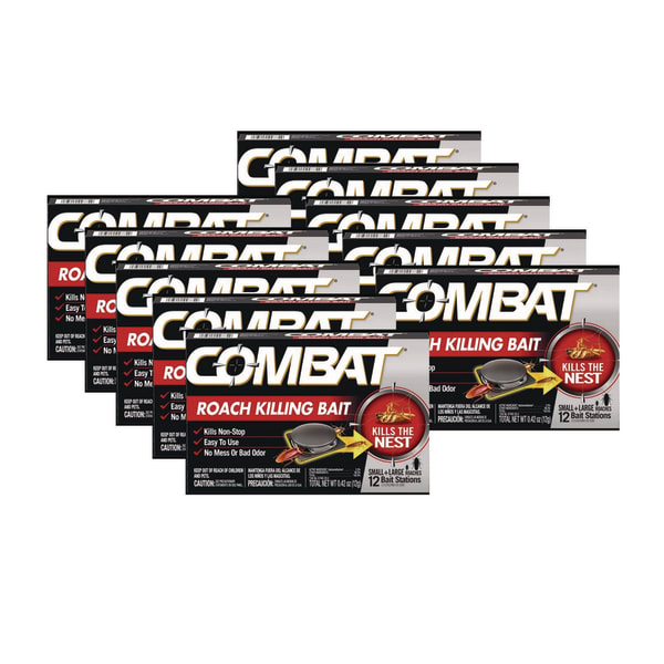 Combat Roach Bait Insecticide, 0.42 oz, 12/Pack, 10 Packs/Carton