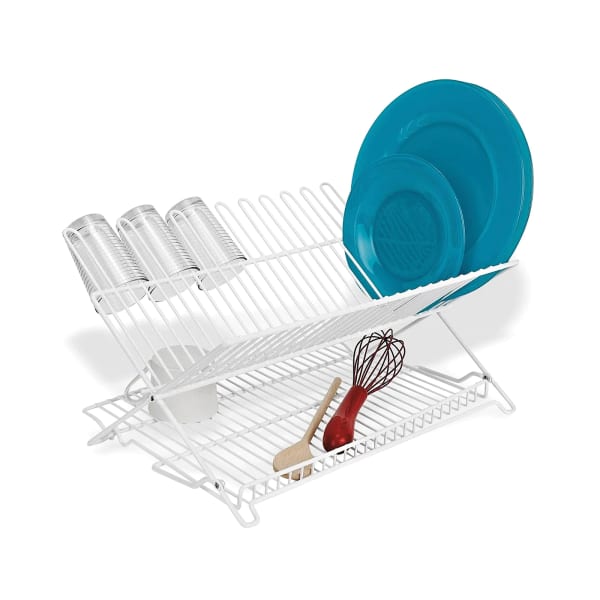 Better Houseware Jr. Folding Dish Rack, 12-1/2inH x 13-3/4inW x 10-3/4inD, White
