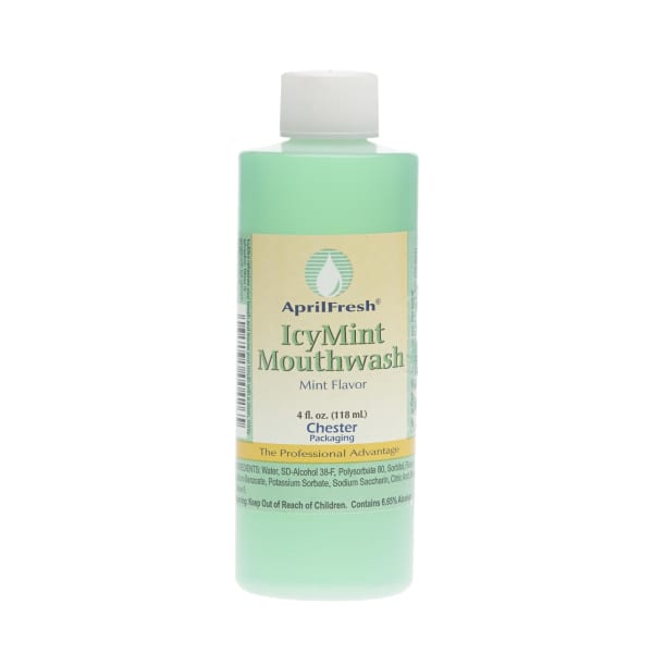 Medline IcyMint Mouthwash, 4 Oz, Green, Case Of 60