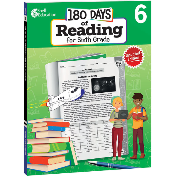 Shell Education 180 Days Of Reading 2nd Edition, Grade 6