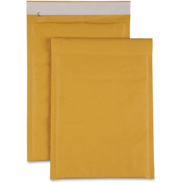 Sparco Size 00 Bubble Cushioned Mailers - Bubble - #00 - 5in Width x 10in Length - Self-sealing - Kraft - 250 / Carton - Kraft