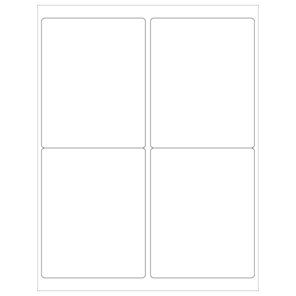 Tape Logic Removable Laser Labels, LL267, Rectangle, 4in x 5in, White, Case Of 400
