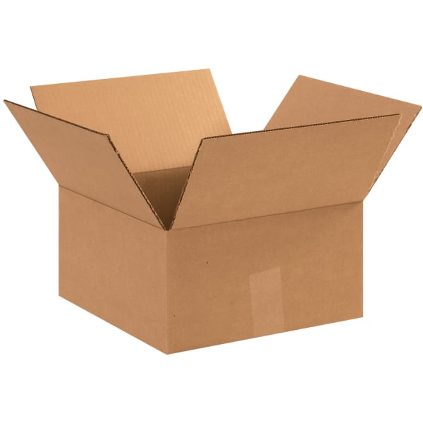 Partners Brand Flat Corrugated Boxes, 12in x 12in x 6in, Kraft, Pack Of 25