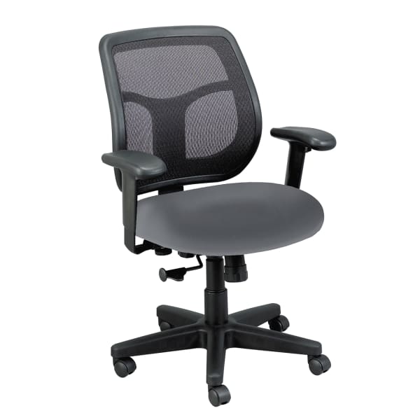 WorkPro Apollo MT9400 Ergonomic Low-Back Task Chair With Antimicrobial Vinyl, Gray/Black