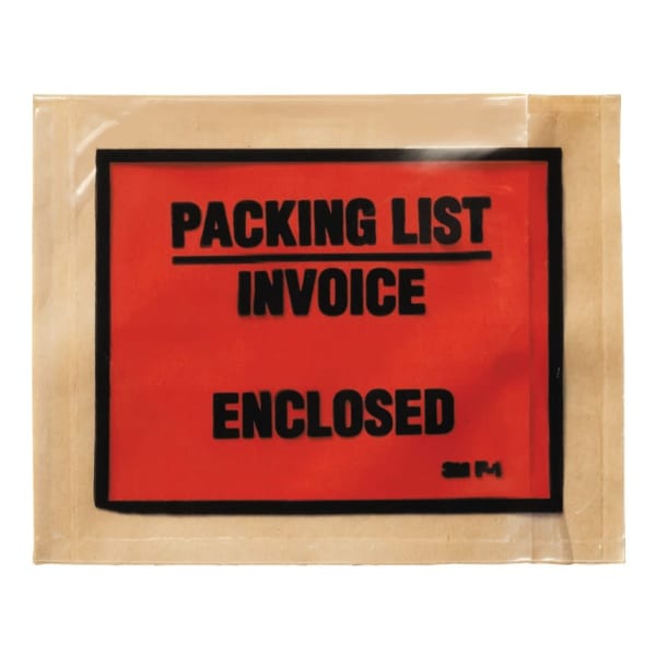 3M Full View Packing List/Invoice Enclosed Envelopes, Orange, Case Of 1,000 Envelopes