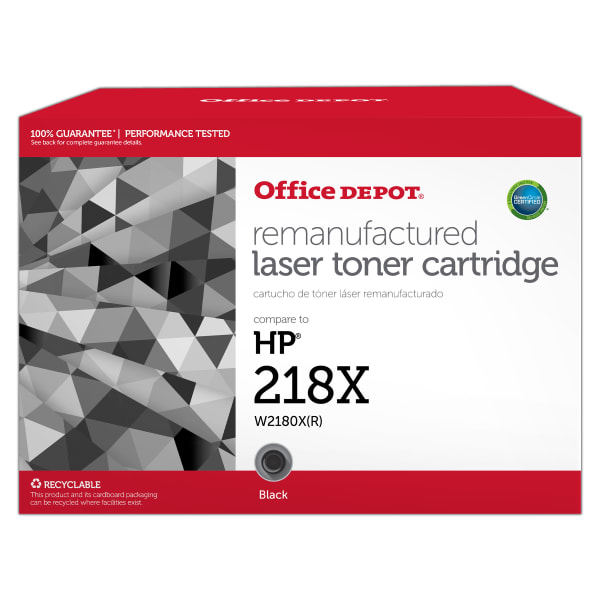 Office Depot Brand 201668PR Remanufactured Black High Yield Toner Cartridge Replacement for HP 218X