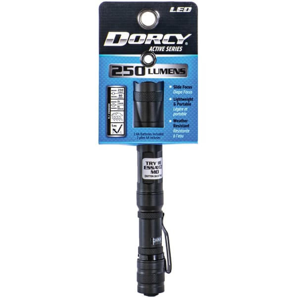 Dorcy Active Series AA Lightweight Aircraft Aluminum Flashlight, Black