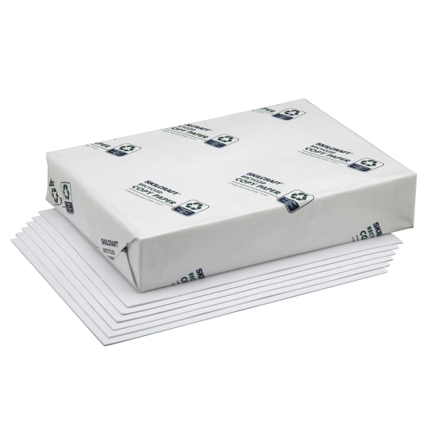 SKILCRAFT Xerographic Copy Paper, 10 Reams, White, Letter (8.5in x 11in), 5000 Sheets Per Case, 20 Lb, 92 Brightness, 50% Recycled (AbilityOne 7530-01-398 2652)