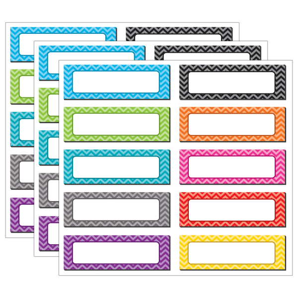 Teacher Created Resources Labels Magnetic Accents, Chevron, 20 Per Pack, Set Of 3 Packs