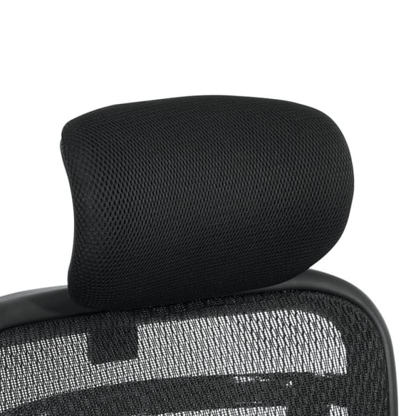Office Star Space Seating 818 Series Optional Mesh Headrest, 12-1/4inH x 12-1/2inW x 6-1/2inD, Black