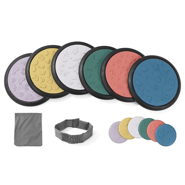 Kore Design Sensory Game Tiles, Assorted Colors, Two Sizes 10.23in & 4in, Pastel Colors