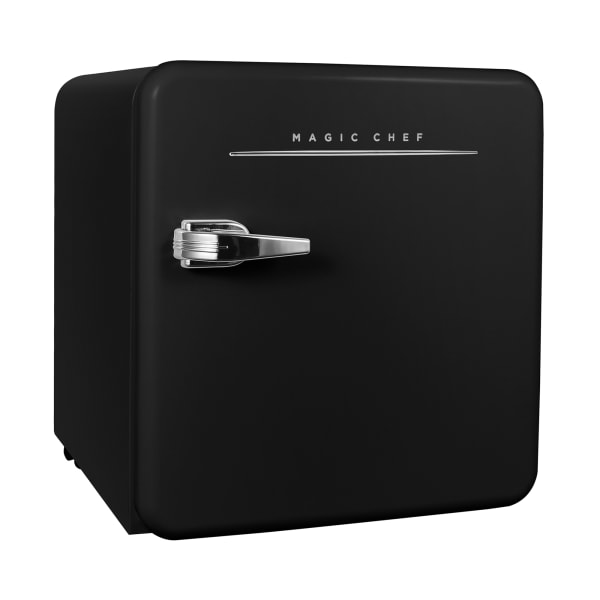 Magic Chef 1.6 Cu. Ft. Retro Mini Fridge With Manual Defrost, Black