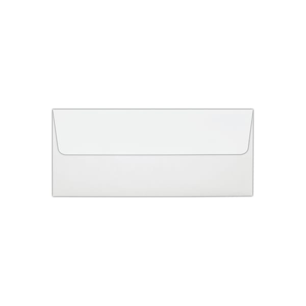 LUX #10 Foil-Lined Square-Flap Envelopes, Peel & Press Closure, White/Red, Pack Of 50