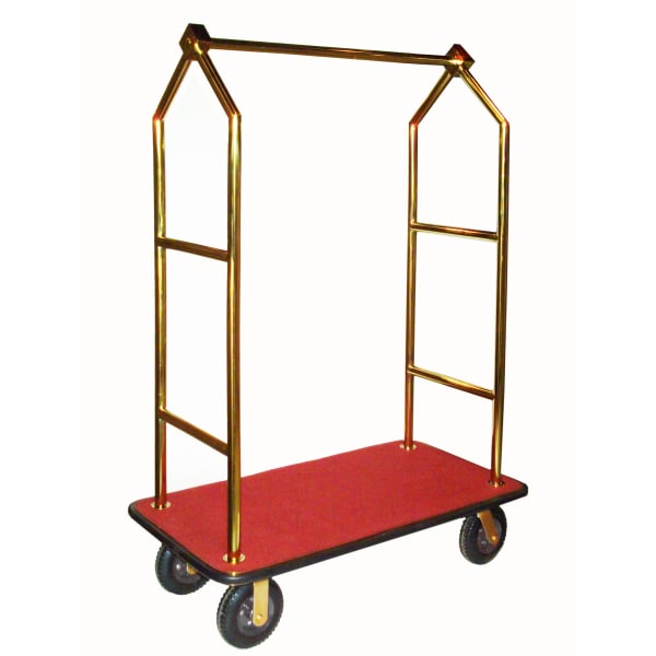 CSL Uptown Series Luggage Cart, 72inH x 44inW x 24inD, Red