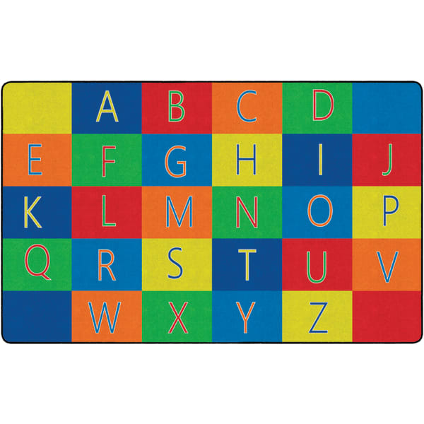 Flagship Carpets Alphabet Seating Rug, 7ft 6in x 12ft, Multicolor