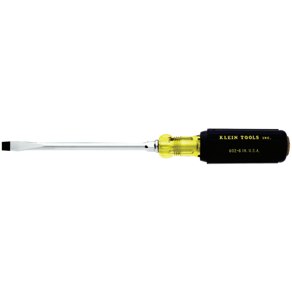 Klein Tools 5/16in Keystone Tip Heavy-Duty Round Shank Screwdriver, 6in