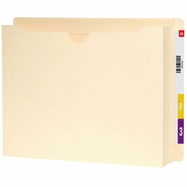 Smead End-Tab Expansion File Jackets, Letter Size, 2in Expansion, Manila, Box Of 25