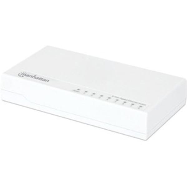 Manhattan 8-Port Gigabit Ethernet Switch, Desktop Size, Plastic, IEEE 802.3az (Energy Efficient Ethernet), Three Year Warranty, Box - 560702