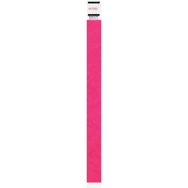Advantus Neon Tyvek Wristbands - Neon Pink - Tyvek - 500 / Pack