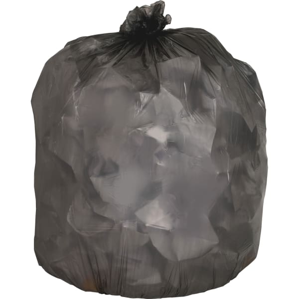 Genuine Joe Linear Low-Density Trash Liners, 56 Gallons, 43in x 48in, Black, Box Of 200