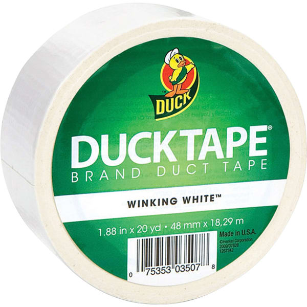 Duck Brand Color Duct Tape, 1.88in x 20 Yd., White