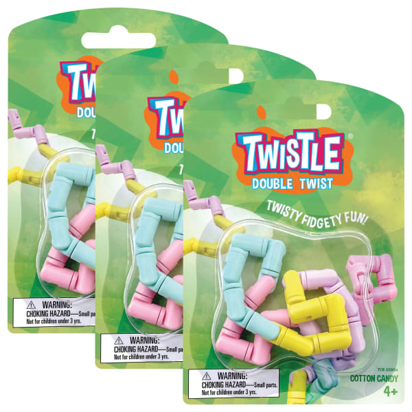Teacher Created Resources Twistle Double Twist, Cotton Candy, Pack Of 3
