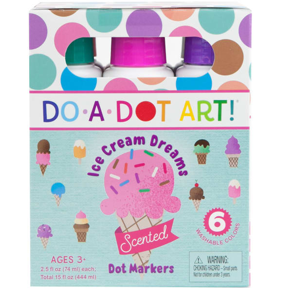 Do-A-Dot Art! Ice Cream Dreams Dot Markers, Broad Point, Assorted Colors, Pack Of 6 Markers