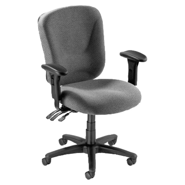 Lorell Accord Series Mid-Back Fabric Task Chair, Gray